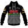 NRL Penrith Panthers Custom Name Number 2021 Alternate Jersey Zip Up Hoodie