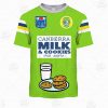NRL Canberra Raiders Custom Name Number Christmas Knit Pattern Vintage T-Shirt
