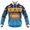 NRL Gold Coast Titans Custom Name Number 2021 Home Jersey Zip Up Hoodie