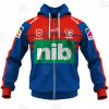 NRL Newcastle Knights Custom Name Number 2021 Home Jersey Zip Up Hoodie