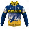 NRL Parramatta Eels Custom Name Number 2020 ANZAC Day Jersey Zip Up Hoodie