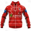 NRL St. George Illawarra Dragons Custom Name Number 2021 Alternate Jersey Zip Up Hoodie