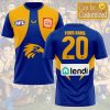 AFL West Coast Eagles Custom Name Number 2021 Home Guernsey T-Shirt