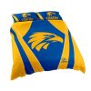 AFL West Coast Eagles Royal Blue Gold Stripes Doona Cover