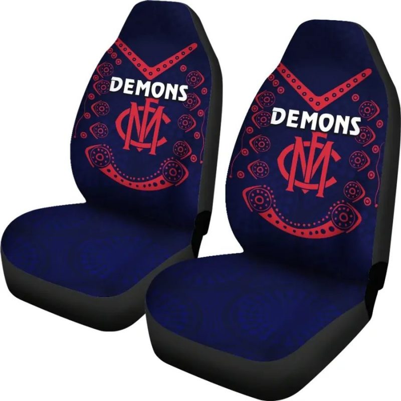 AFL Melbourne Demons Indigenous Car Seat Covers