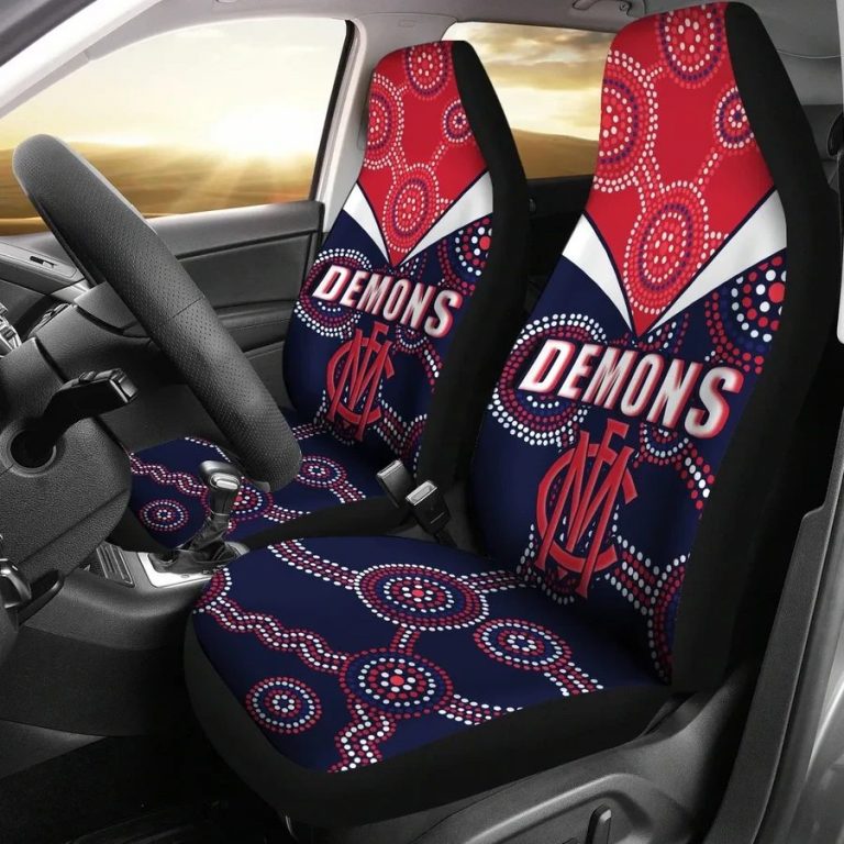 AFL Melbourne Demons Indigenous Fancy Car Seat Covers