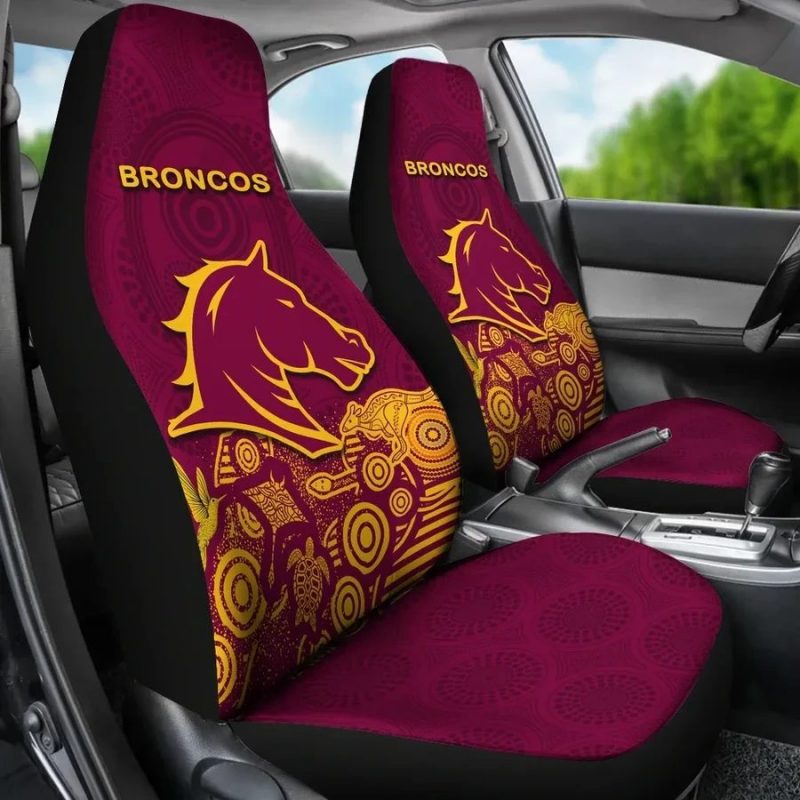 NRL Brisbane Broncos Indigenous Car Seat Covers