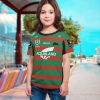 NRL South Sydney Rabbitohs Custom Name Number 2021 Home Jersey Kids T-Shirt