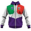 AFL Fremantle Dockers Custom Name Number Vintage Retro Zip Up Hoodie
