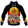 AFL Melbourne Demons Dinky Di Lover Aboriginal Flag x Indigenous Zip Up Hoodie
