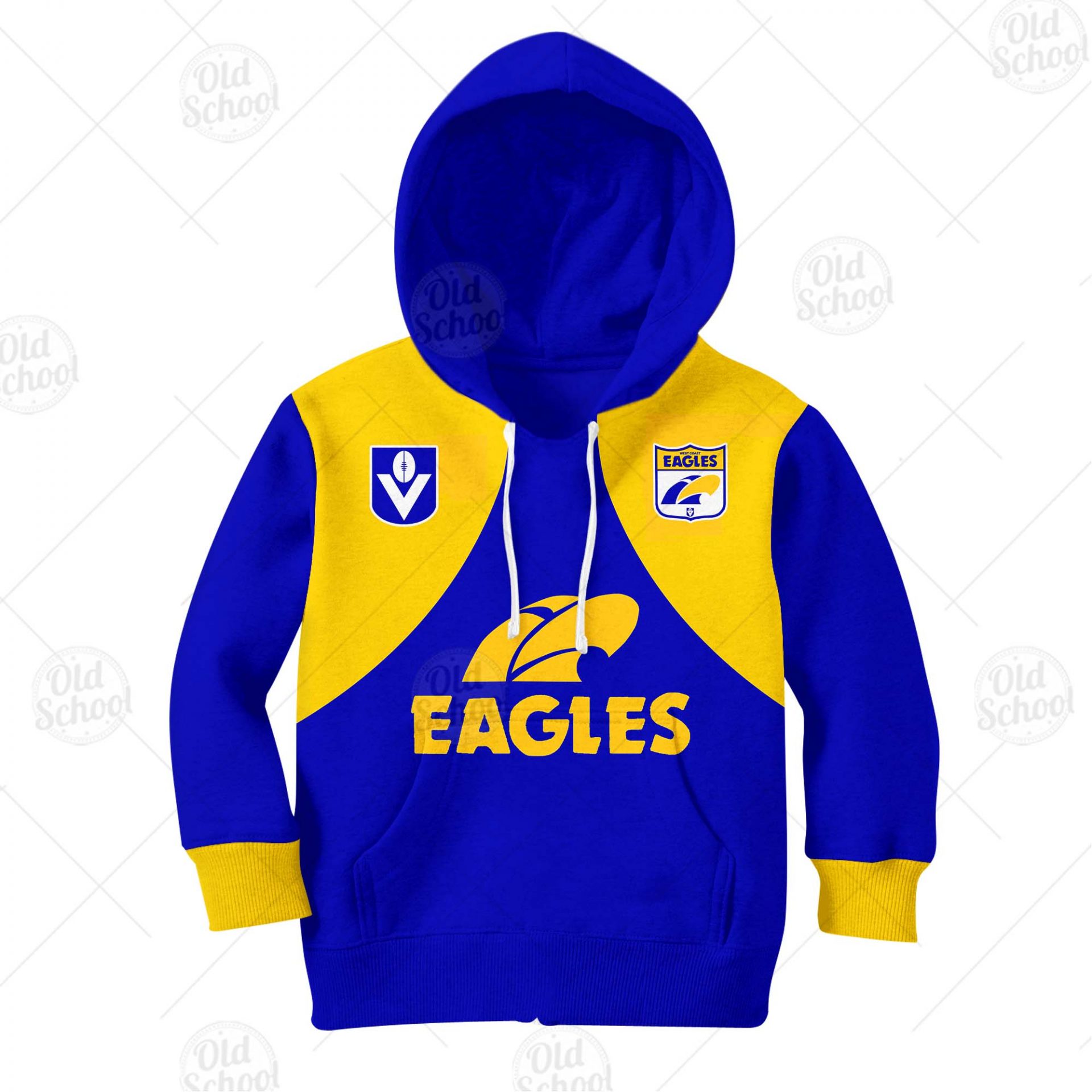 AFL West Coast Eagles Custom Name Number Vintage Retro Guernsey Kids Pullover Hoodie