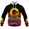 NRL Brisbane Broncos Dinky Di Lover Aboriginal Flag x Indigenous Pullover Hoodie