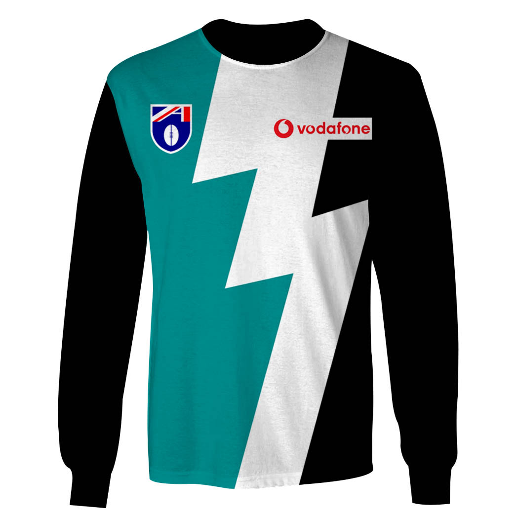 AFL Port Adelaide Custom Name Number 1950 Vintage Home Guerney Sweatshirt AFL Port Adelaide Custom Name Number 1950 Vintage Home Guerney Sweatshirt