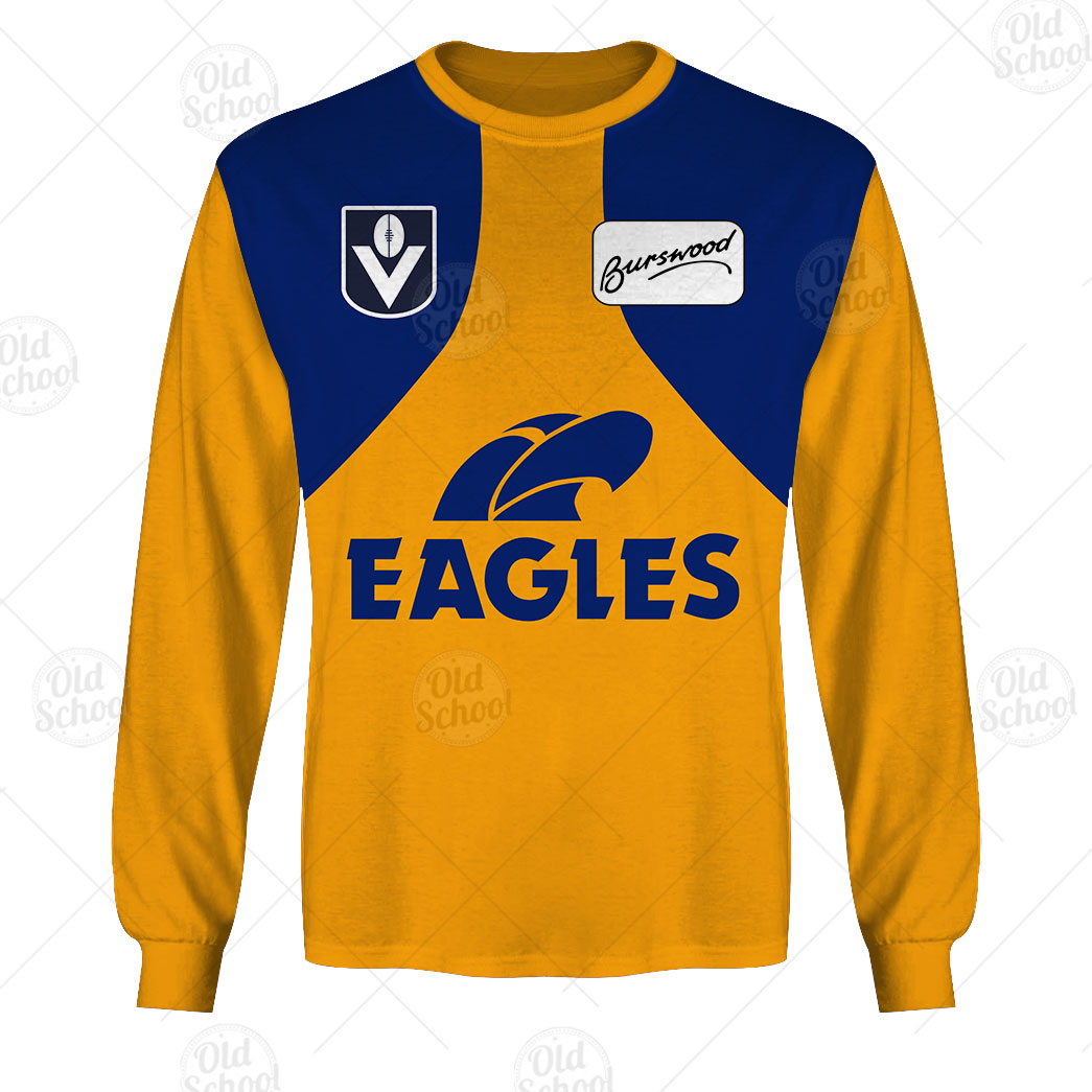 AFL West Coast Eagles Custom Name Number 1987 Vintage Heritage Guernsey Sweatshirt