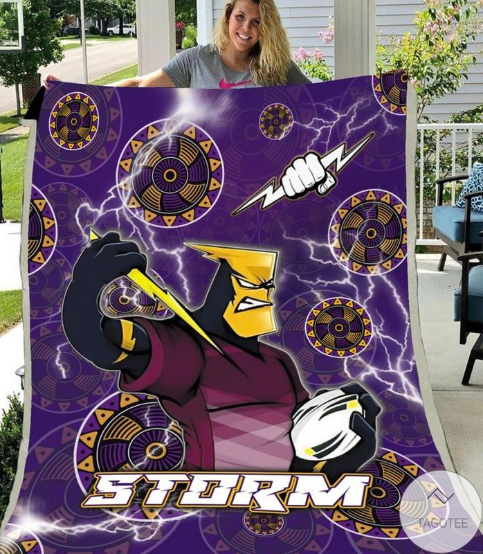 NRL Melbourne Storm Indigenous Style Fleece Blanket