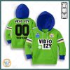 NRL Canberra Raiders Custom Name Number 1990 Vintage Retro Jersey Kids Pullover Hoodie