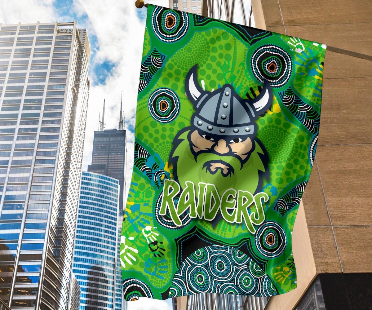NRL Canberra Raiders Flag – 90x150cm – Large Flagpole Style – Greenwich