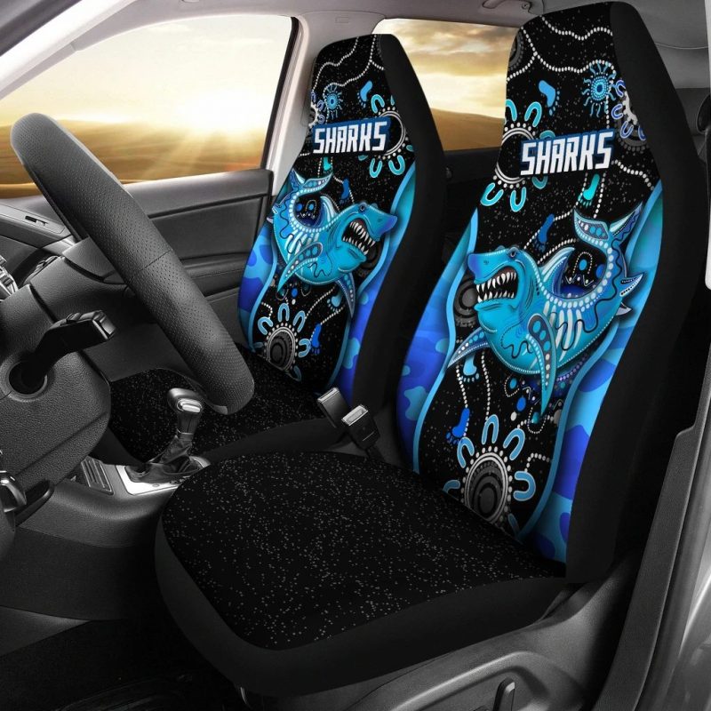 NRL CronullaSutherland Sharks ANZAC Day Unique Indigenous Car Seat Covers