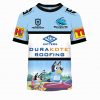 NRL Cronulla-Sutherland Sharks Custom Name Number Bluey Kids T-Shirt