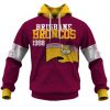 NRL Brisbane Broncos Custom Name Number Retro Flag 1988 Jersey Pullover Hoodie