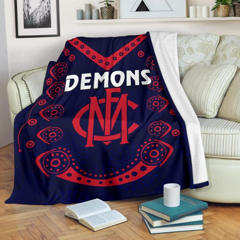 AFL Melbourne Demons Indigenous Fleece Blanket