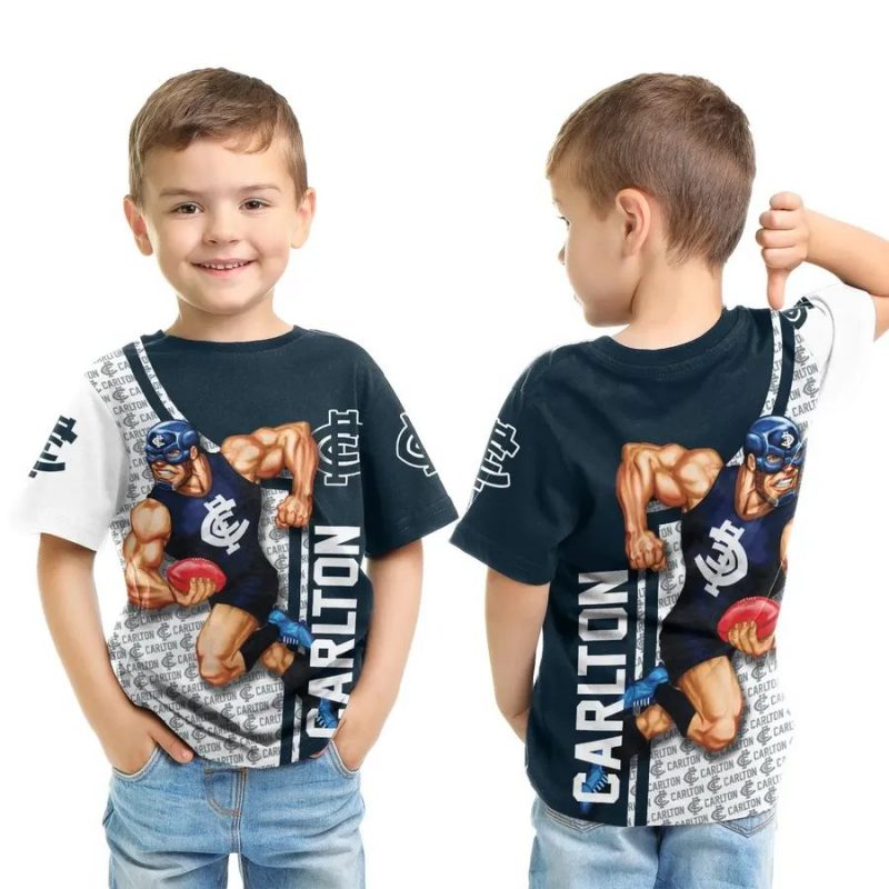 AFL Carlton Blues Mascot Kids TShirt