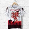 NRL St. George Illawarra Dragons Custom Name Number ANZAC 2022 Kids T-Shirt