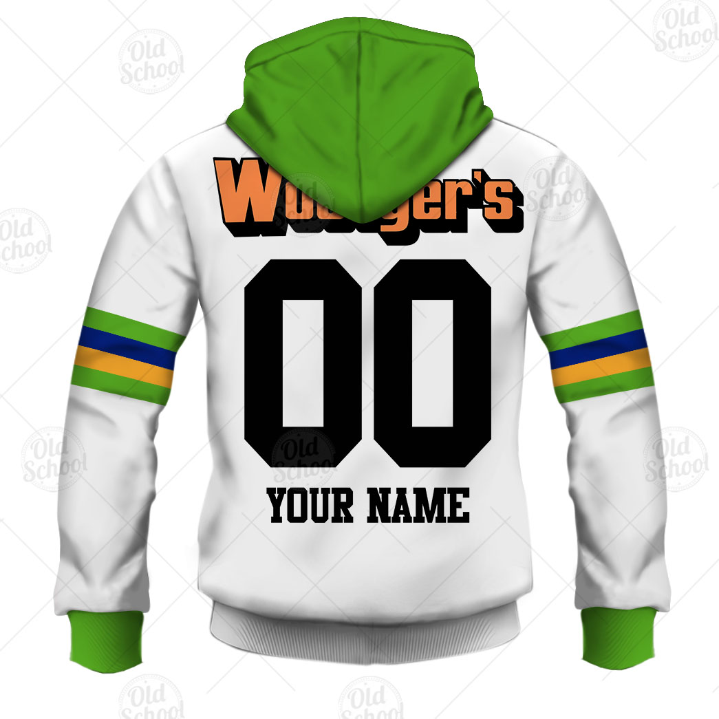 NRL Canberra Raiders Custom Name Number 1989 Away Vintage Retro Jersey Pullover Hoodie NRL Canberra Raiders Custom Name Number 1989 Away Vintage Retro Jersey Pullover Hoodie