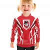 NRL St. George Illawarra Dragons Custom Name Number Red Kids Sweatshirt