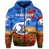 AFL North Melbourne Kangaroos ANZAC Poppy Zip Up Hoodie