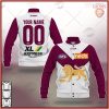 AFL Brisbane Lions Custom Name Number 2021 Clash Guernsey Baseball Jacket