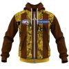 AFL Hawthorn Hawks Custom Name Number The Simpsons Guernsey Zip Up Hoodie