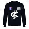 AFL Carlton Blues Custom Name Number Vintage Heritage 1995 Guernsey Sweatshirt