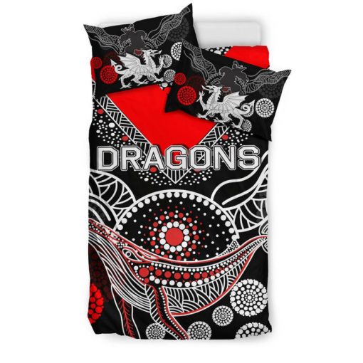 St George Illawarra Dragons NRL Double Bed Quilt Doona Duvet Cover Set - New