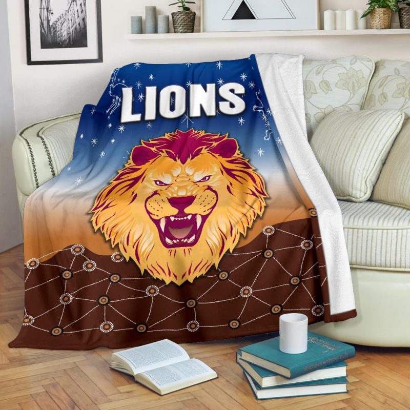 AFL Brisbane Lions Indigenous Fleece Blanket
