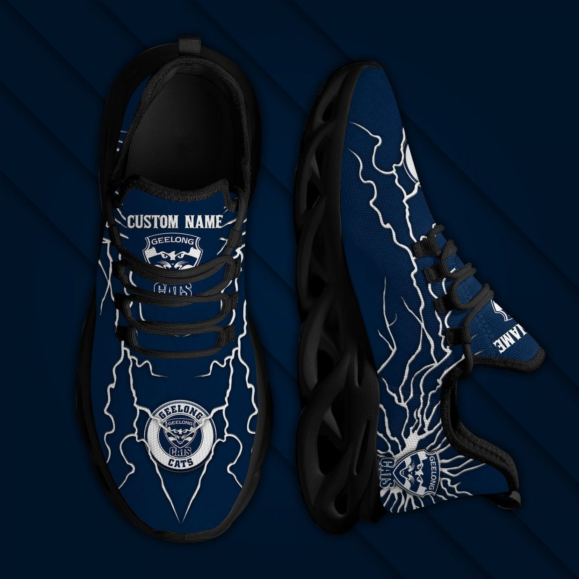 AFL Geelong Cats Custom Name Max Soul Shoes V1 AFL Geelong Cats Custom Name Max Soul Shoes V1