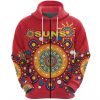 AFL Gold Coast Suns Indigenous Red Zip Up Hoodie