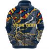 NRL North Queensland Cowboys Custom Name Unique Indigenous Zip Up Hoodie