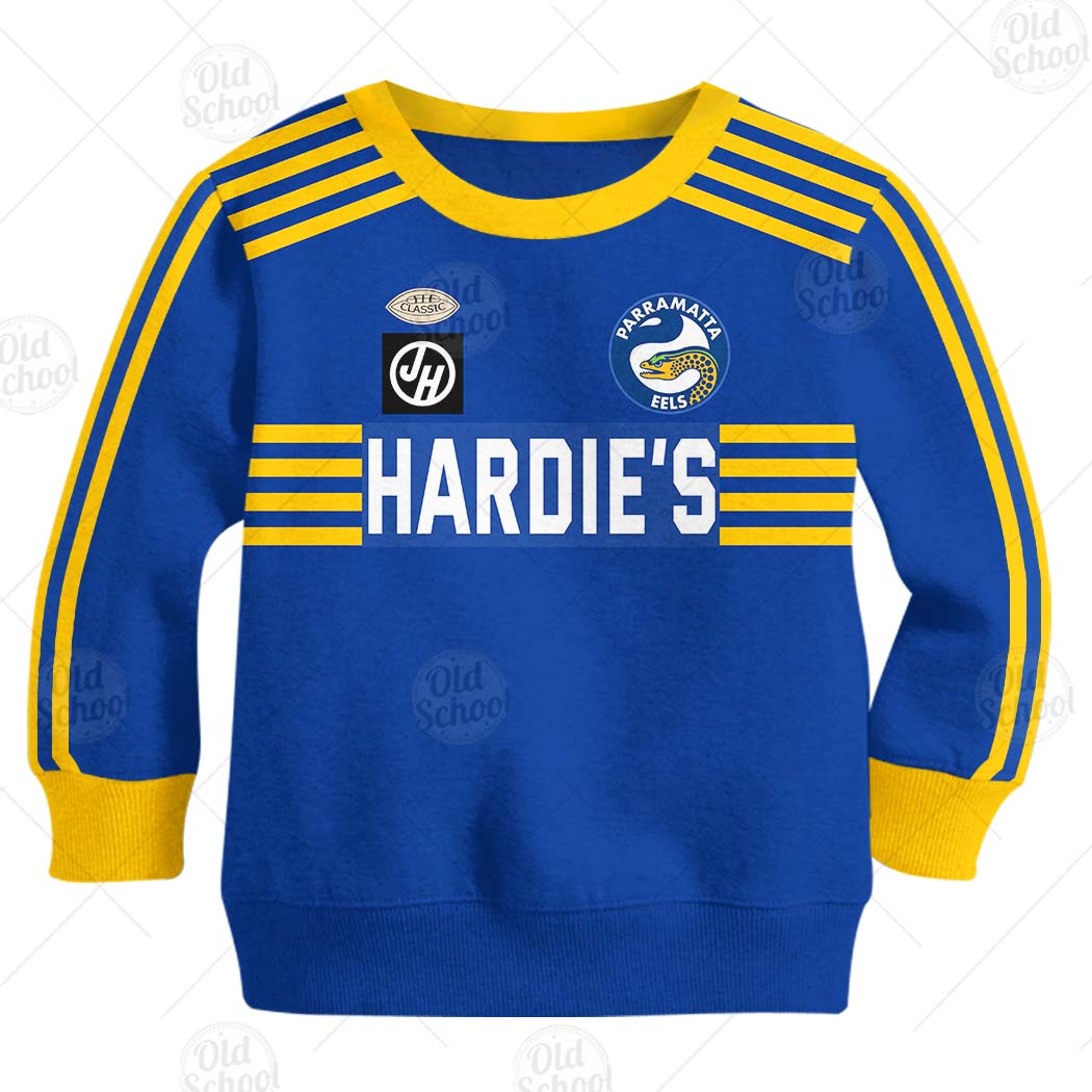 NRL Parramatta Eels Custom Name Number 1982 Vintage Retro Jersey Kids Sweatshirt NRL Parramatta Eels Custom Name Number 1982 Vintage Retro Jersey Kids Sweatshirt