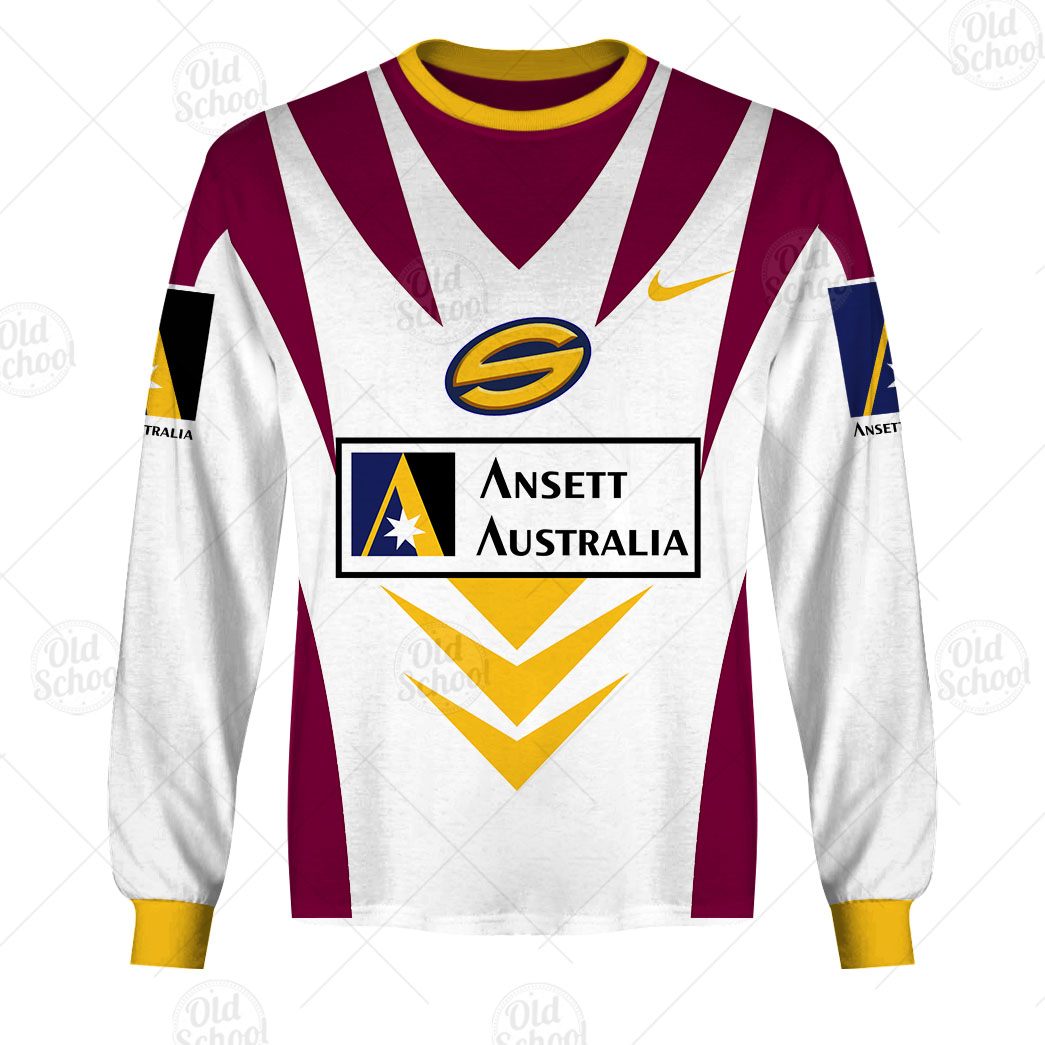 NRL Brisbane Broncos Custom Name Number 1997 Vintage Retro Jersey Sweatshirt NRL Brisbane Broncos Custom Name Number 1997 Vintage Retro Jersey Sweatshirt