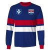 AFL Western Bulldogs Custom Name Number Vintage Retro Guernsey Sweatshirt