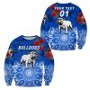 NRL Canterbury-Bankstown Bulldogs Custom Name Number ANZAC Day Indigenous Kids Sweatshirt