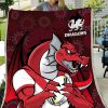 NRL St. George Illawarra Dragons Mascot Fleece Blanket