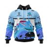 NRL Cronulla-Sutherland Sharks Custom Name Number Australia’s Day Pullover Hoodie