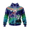 NRL New Zealand Warriors Custom Name Number Australia’s Day Zip Up Hoodie