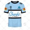 NRL Cronulla-Sutherland Sharks Custom Name Number 2021 Home Jersey Kids T-Shirt