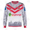 NRL St. George Illawarra Dragons Custom Name Number 2021 ANZAC Jersey Sweatshirt