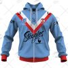 NRL Sydney Roosters Custom Name Number 2021 “Wartime” ANZAC Jersey Zip Up Hoodie