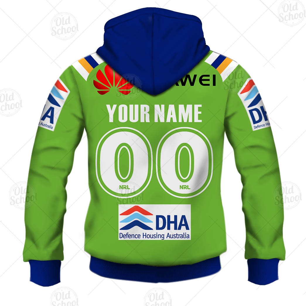 NRL Canberra Raiders Custom Name Number 2015 Home Jersey Pullover Hoodie