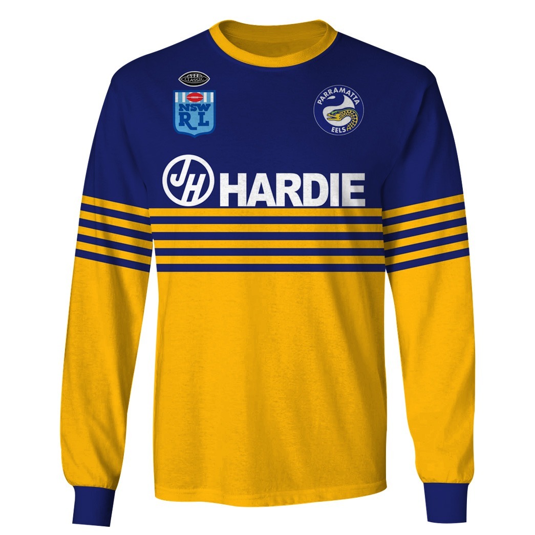 NRL Parramatta Eels Custom Name Number 1986 Vintage Retro Jersey Sweatshirt NRL Parramatta Eels Custom Name Number 1986 Vintage Retro Jersey Sweatshirt
